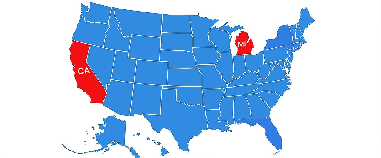 California to Michigan Car Shipping